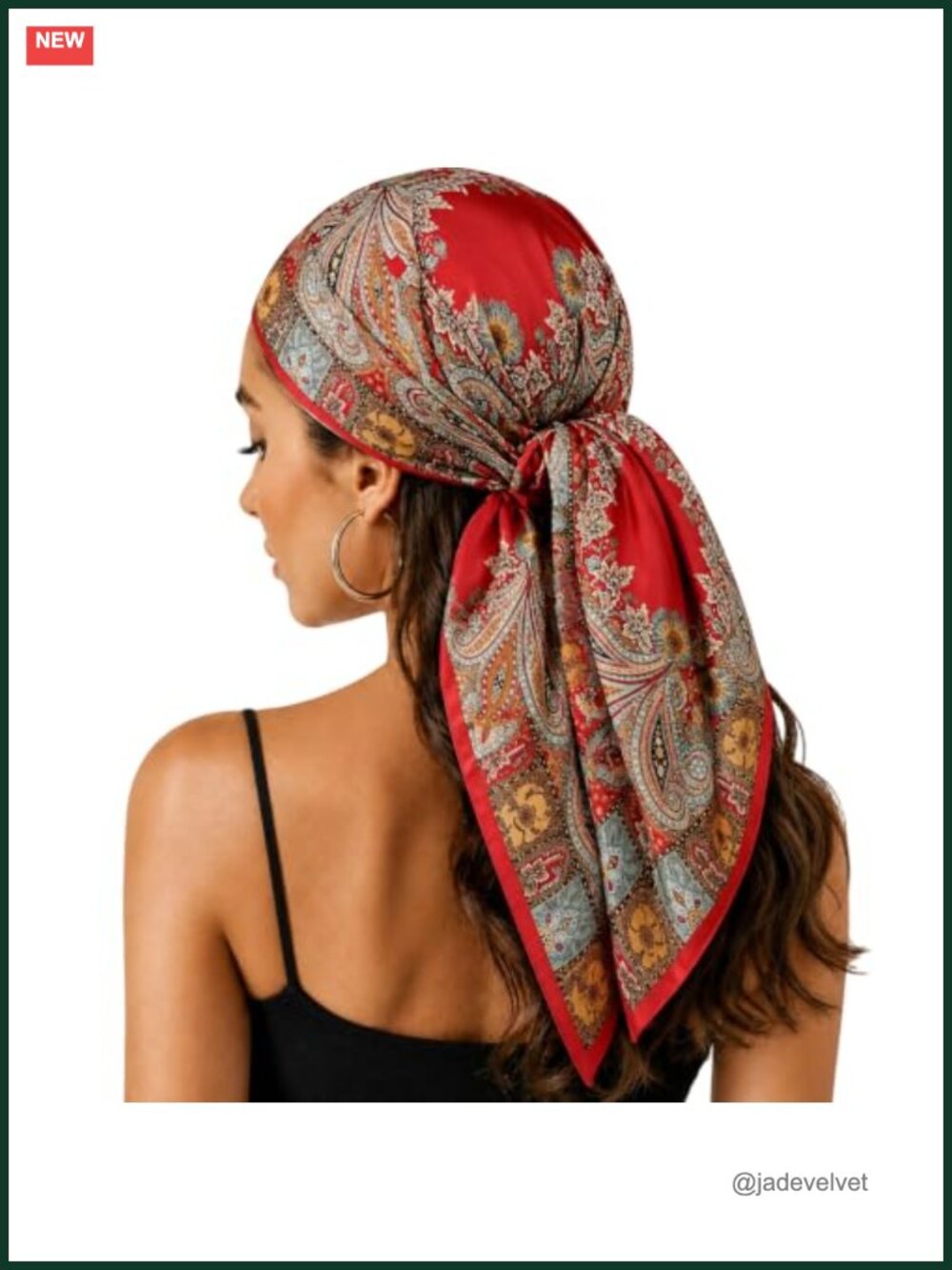Silky Satin Square Scarf 35x35 Head Wrap Neck Scarf Bandana